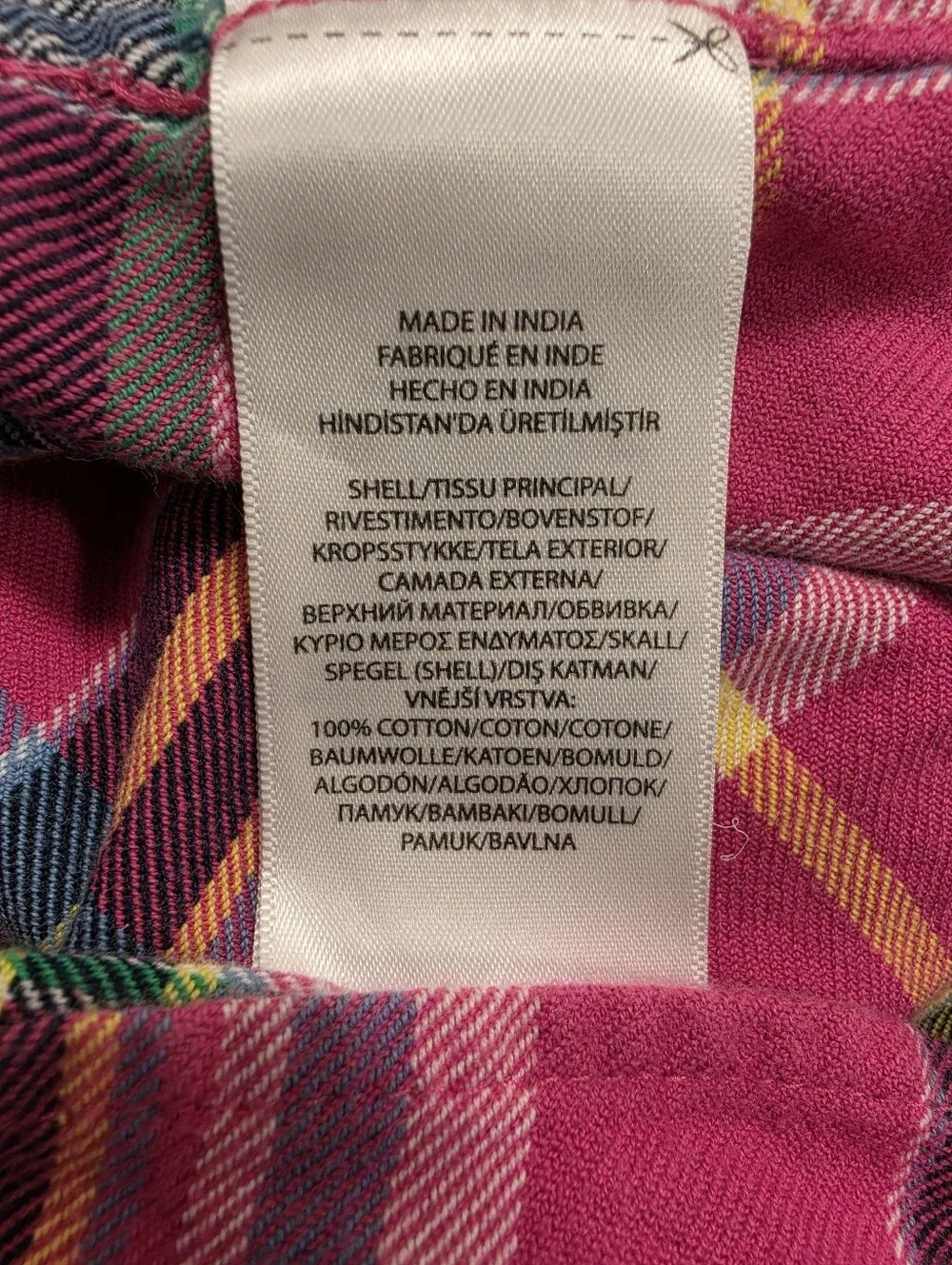Polo Ralph Lauren Girl's Pink Plaid Button-Down Shirt Dress Size 14